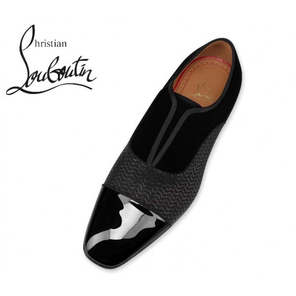 discount Christian Louboutin Alpha Male Flat Loafer Viscose - BLACK, Louboutin sale